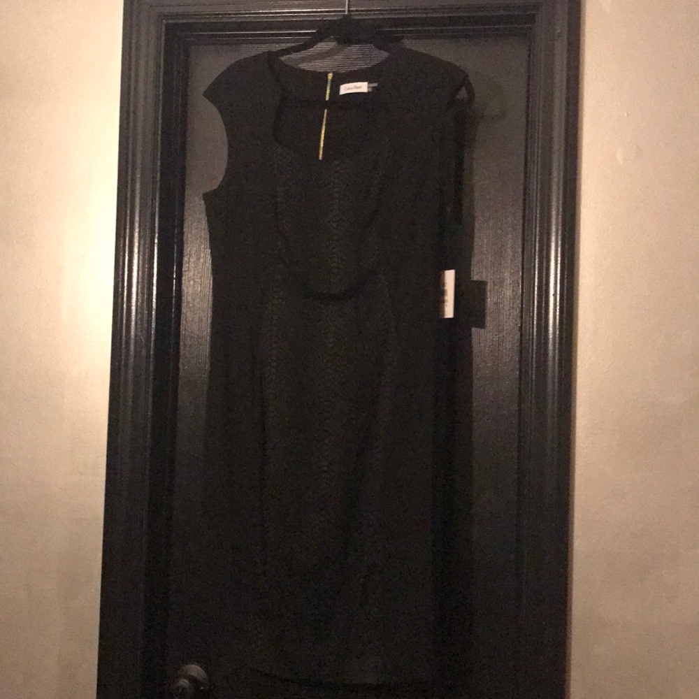 Calvin Klein Sexy Snake Skin Black Dress